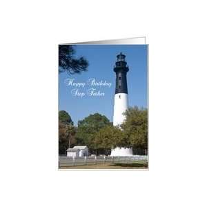 Step Father birthday, Hunting Island Lighthouse Card
