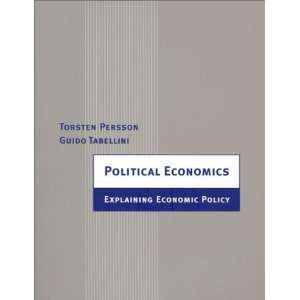   Economic Policy (Zeuthen Lectures) [Paperback] Torsten Persson Books