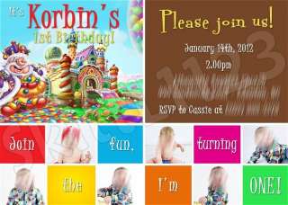 Custom Candyland Personalized Invitations  Many designs  