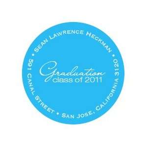 Simply Stated Light Blue Round Stickers: Everything Else