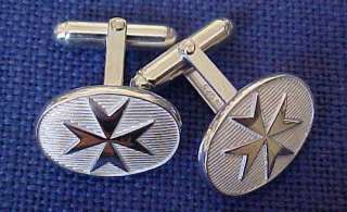 Maltese Cross Cufflinks Knights Malta Order of St. John  