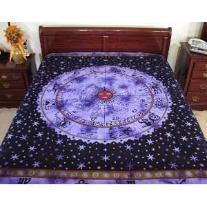    Sun Zodiac Cotton Tapestry Bed Sheet Wall Hanging: Home & Kitchen