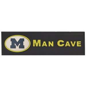   of Michigan Wolverines Man Cave Wooden Bar Sign: Sports & Outdoors