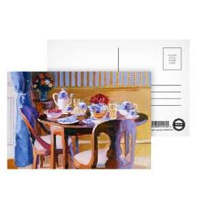 Breakfast Table (oil on board) by William Ireland   Postcard (Pack of 