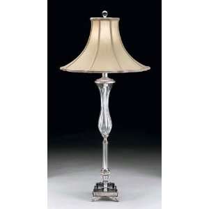  Schonbek Cellini Tall Silver Crystal Buffet Table Lamp 
