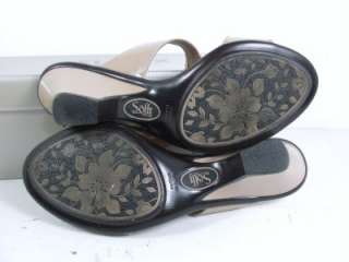 Sofft Spezia Beige Leather Slides Sandals Shoes 6 M  