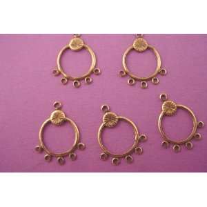   brass ox charm holder chadelier drops 5 loops Arts, Crafts & Sewing