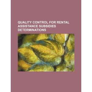  Quality control for rental assistance subsidies 