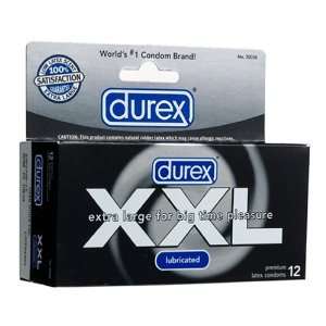  Durex XXL Lubricated Condoms,12 Condoms: Health & Personal 