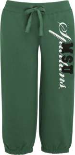 Michigan State Spartans Womens Green French Terry Capri Pants  