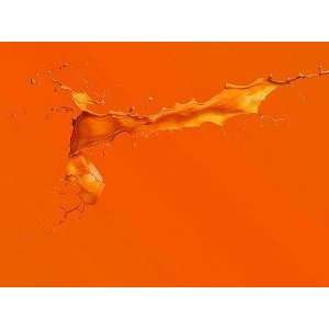  Splattering Orange Liquid on Orange Background   Peel and 