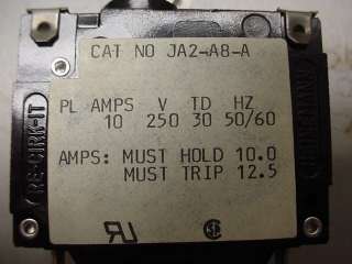 Heinemann JA2 A8 A Circuit Breaker 10A 250V 2PL NIB  