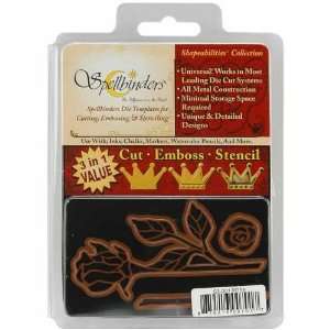 Spellbinders 4 Inch by 2 Inch Cutting and Embossing Dies, Rose Arts 