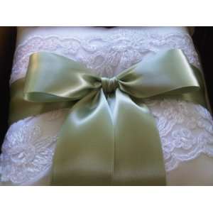  Bridal Chantilly Lace White Wedding Ceremony Ring Pillow 