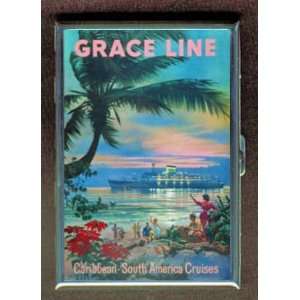 CRUISE SHIP GRACE LINE RETRO ID Holder, Cigarette Case or Wallet: MADE 