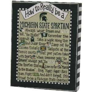  Michigan State Spartans 3 x 4 How To Canvas Magnet 