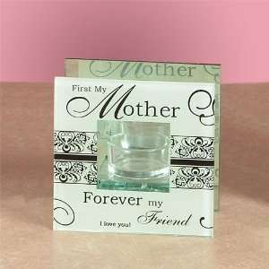  White Glass Tea Lite Candle Holder   Mother: Home 