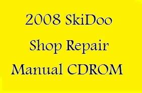 2008 SkiDoo GSX Service Shop Repair Manual CDROM  