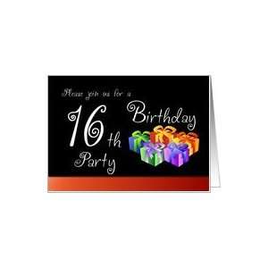 16th Birthday Party Invitation   Gifts Card Toys & Games