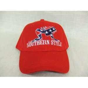  SOUTHERN STYLE Rebel Flag Hat Red Baseball Cap: Everything 