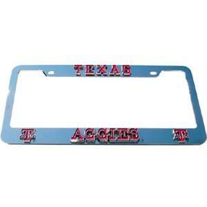 Texas A&M Aggies License Plate Tag Frame   NCAA College Athletics Fan 