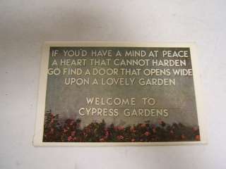Cypress Gardens Florida Vintage Fold out Postcards  