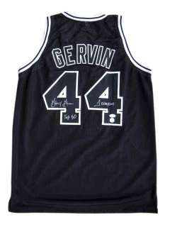 George ICE Gervin Signed San Antonio Spurs Jersey JSA  