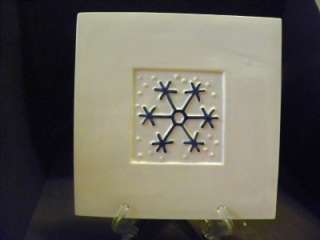 Ceramica Stefani Ceramic Trivet Snowflake Italy White  