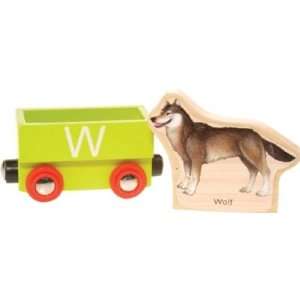  Wooden Alphabet Train  W (Wolf) Toys & Games