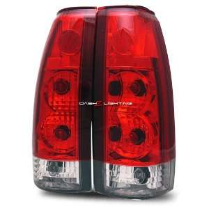  88 98 Chevy Silverado Tail Lights   Red Clear Automotive
