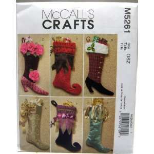   Crafts Sewing Pattern M5261 Christmas Holiday Stockings in Six Styles