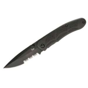 Heckler & Koch Knives 14650SBT Part Serrated Tactical Linerlock Knife 