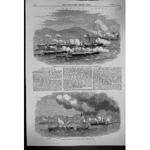  1857 War China Commodore Elliot Gun Boats Mandarin Junks 