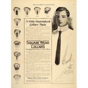  1908 Ad Collars Square Wear Mens Fashion Bow Tie Troy 