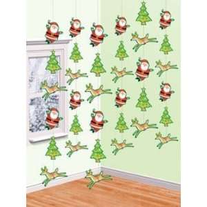  Christmas Hanging String Decorations   Whimsical Santa 
