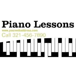  3x6 Vinyl Banner   Piano Lessons Info 