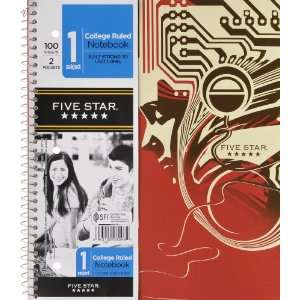  Five Star Graphic Wirebound Notebook, 1 Subject, 100 Count 