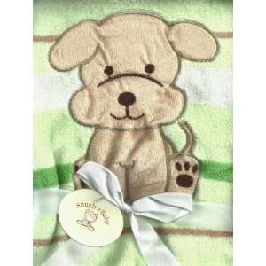  Snugly Baby Plush Puppy Dog Blanket: Green: Baby