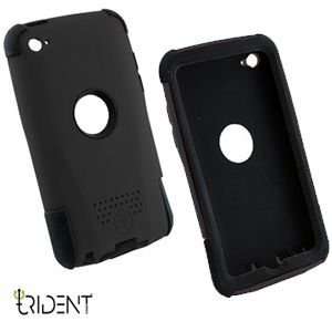   Rubber Feel Protector Case for Apple iPod Touch 4 (Black): Electronics