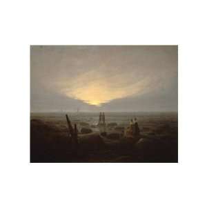  Caspar David Friedrich   Moonrise Over The Sea Giclee 