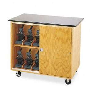 Diversified Woodcrafts 4402K Solid Oak Wood Mobile Storage Cabinet 