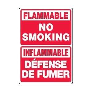  FLAMMABLE NO SMOKING Sign   14 x 10 Dura Plastic