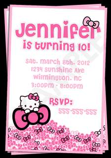 Hello Kitty Birthday Party Pink Invitation Printable / Digital  