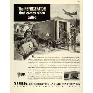  1944 Ad York Refrigerators Army Quartermaster Corps 
