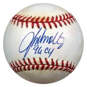 Signed John Smoltz Baseball   NL 96 CY PSA DNA #L73698   Autographed 