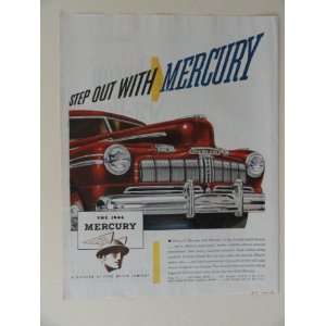  Mercury Eight. 40s full page print ad. (red car) original vintage 