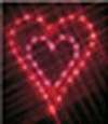 VALENTINE LIGHTED DOUBLE HEART WINDOW DECORATION  