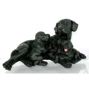    Black Labrador Dog Indoor Outdoor Statue Figure: Home & Kitchen