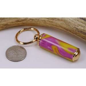  Taffy Swirl Acrylic Pill Case With a Gold Finish Office 