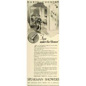 1924 Ad Speakman Shower Bathroom Fixture Boy Robe Spout Sink Modern 